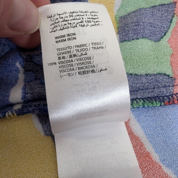 Stella McCartney Striped Dress Halter Pockets Tiered Abstract Pattern Colourful - Picture 4 of 9